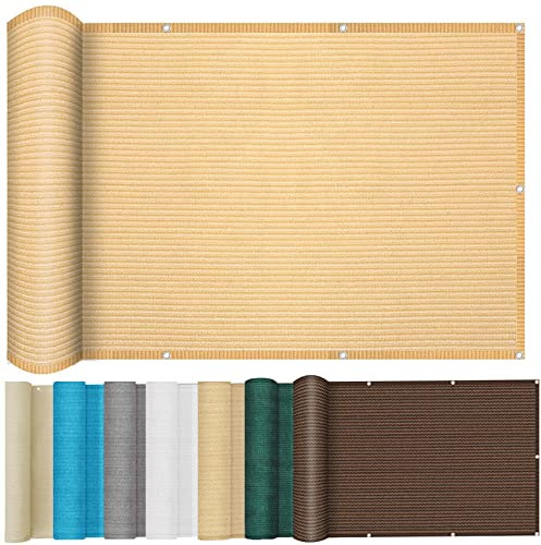 Tenda da Sole per Esterno 3.6x4m Divisori e Protettivi Tenda da Sole Parasole Resistente alle intemperie per Giardino Terrazzo, Color Crema