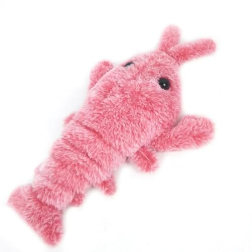 LUCKKY Interaktives Katzen- und Hundespielzeug,Interactive Cat and Dog Toy,Zappelnder Hummer Für Hunde,Elektrische Plüsch Hummer Interaktives Katzenspielzeug,Haustier Kauspielzeug (B)