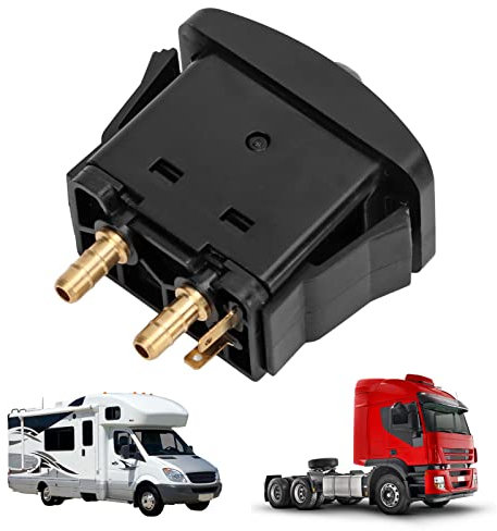 OKJHFD Interruptor De Activación De Resorte Neumático,Interruptor De Válvula De Elevación De Aire del Asiento De Cabina Eléctrica Tipo De Paleta Empuje para Ajustar La Pestaña ON Off ON Accesorio del