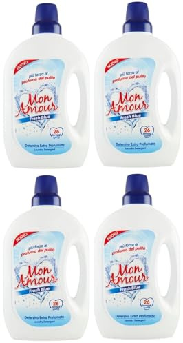4-pack FELCE AZZURRA Mon Amour Fresh Blue Detersivo, flytande tvättmedel 26 tvättar 1,560 l