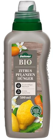 Dehner Bio Zitruspflanzendünger, hochwertiger Flüssigdünger für Zitruspflanzen, organischer NK-Dünger, ökologisch wertvoll, 500 ml, für ca. 75 l, bunt