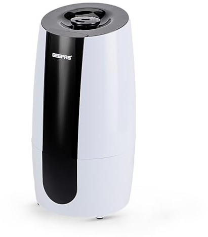 GEEPAS Ultrasonic Humidifier for Bedroom Baby Room | 25W 2.6L Top-Fill Cool Mist Ultra Quiet 35dB with 360° Rotating Nozzle & Touch Control | Essential Oil Tray Auto Shut-Off Adjustable Mist