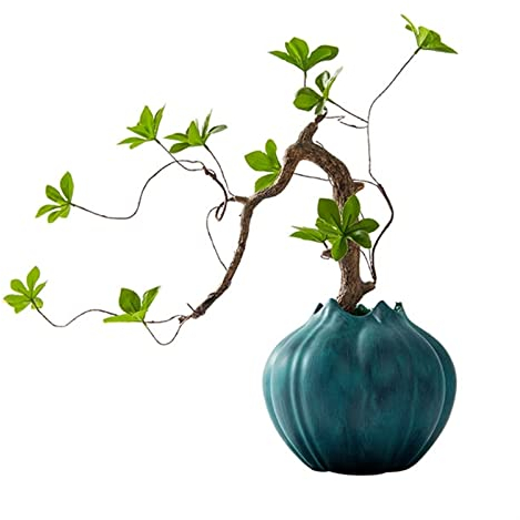 Xumh2024-3 Künstliche Bonsai-Baum Künstlicher Bonsai-Baum, Zen-Bonsai-Pflanze, Indoor-Simulation, Blumenpflanze, Topfpflanze, künstliche Topfpflanzen, Desktop-Grün-Dekor Feng Shui Deko