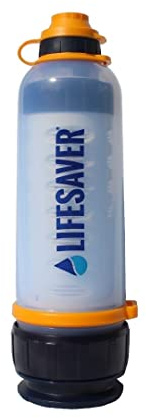 LifeSaver Filtre à eau portable et purificateur – Facile à utiliser, élimine 99,99 % des virus, bactéries et kystes, technologie Failsafe, 750 ml, approuvé par les militaires, purifie jusqu'à 6000 L