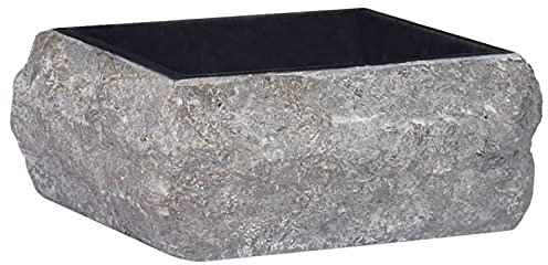 Sufrk Waschbecken Schwarz 30x30x13 cm Marmor Aufsatzwaschbecken Waschbecken Bad Waschtischplatte Waschbecken Badezimmer