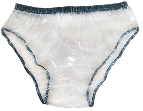 CSGTUO Erwachsene Pull on Plastikhosen Anti-Seiten-Leckage Inkontinenz Sicherheitshose Ruhige wasserdichte Windelbezüge Physiologisch Anti-Seiten-Leckage Wiederverwendbar,L,White