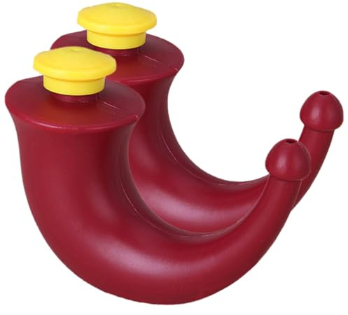 Botellas para Lavado Nasal Reutilizables de Plástico, 2 Unidades Rojas | Diseño Compacto y Sencillo, Fáciles de Transportar, para Higiene Nasal Doméstica y Uso Práctico Diario