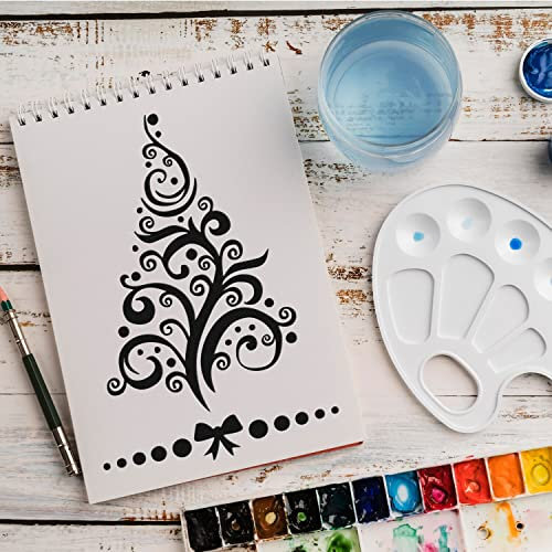 Schablone Weihnachten Tannenbaum v1 Design Stencil DIY Airbrush Muster Wandgestaltung Sprühschablone 15 x 21 cm