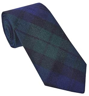 HoS Cravate tartan pour homme en laine acrylique, montre noire, 60 inches x 3.5 inches