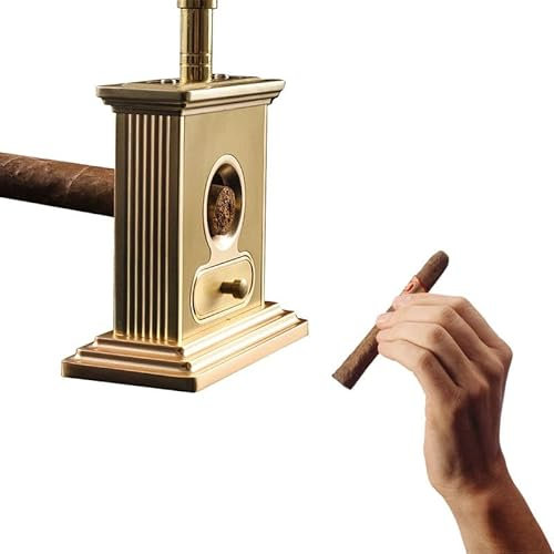 WEIMILOR Große Tisch-Quad-Guillotine und Tisch-Guillotine-Zigarrenschneider mit Schublade für Schnitte
