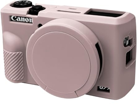 Easy Hood Case for Canon G7 X Mark III Camera,Silicone Cover,Grey | Anti-Scratch,Slim Fit,with Removable Lens Cover,Lightweight,Soft,Carrying