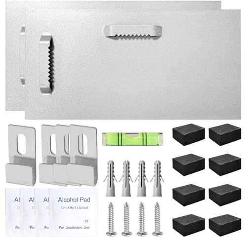 2 Pezzi Ganci Autoadesivi per Quadri, Resistenti e Facili da Usare, Ganci Autoadesivi per Appendere Specchi, Forte Capacità di Carico, per Appendere Quadri Pesanti alla Parete（10 x 20 cm）