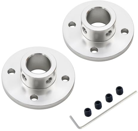 2Pcs 16mm Rigid Flange Shaft Coupling, Aluminum Alloy Flange Coupling Motor Guide Shaft Coupler Connector for Motor Accessories, RC Model, DIY Parts