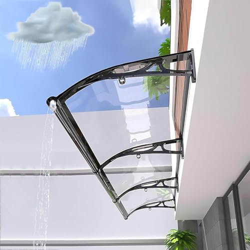 Front Door Canopy Marquise Awning Outdoor Entrance Canopy Aluminum Patio Awning 24x24in