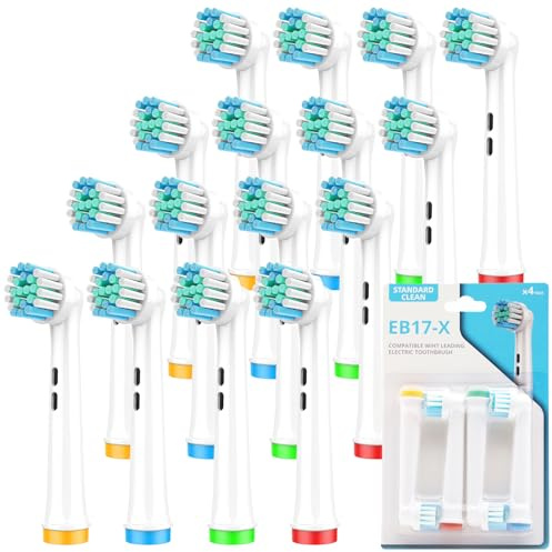 deegbbyi 16 Piezas Recambios Cepillos Compatible con Braun Oral B | Recambios para Cepillo de Dientes Eléctrico compatible, Cabezales de Precisión para de Cepillo de Dientes Eléctrico Oral B