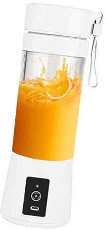 CHICIRIS Blender Portable, Mini Smoothie avec 6 Lames, Tasse de Presse-agrumes Personnelle Rechargeable USB, Charge et Portable à Tout Moment, 380 Ml de Fruits de Voyage pour le Jus (WHITE)