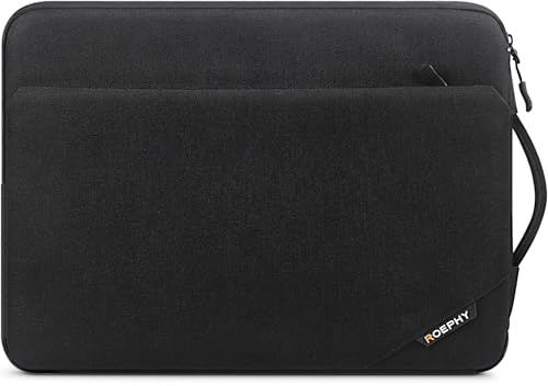 ROEPHY Laptoptasche 17-17.3 Zoll Wasserabweisende Laptophülle Notebook Tasche für Dell XPS 17 / Inspiron 17 5000 7000, LG gram 17, Razer Blade 17, Schwarz
