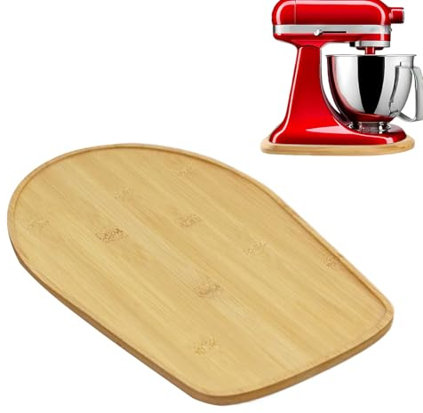 Rutschmatte für Küchenmaschine | rutschfestes Tablett aus Holz, stoßdämpfend, Zubehör für Küchenmaschine – für Lebensmittelzubereitung, Haus, Backen, Mixen, Creme, Dekantieren