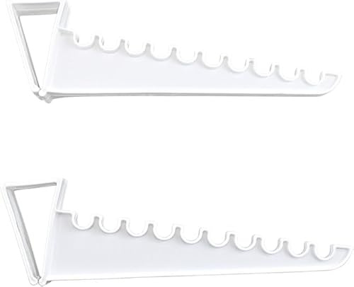 Over The Door Hanger 2 Pack Over Door Coat Hanger Plastic Ironing Hooks Heavy Duty Space Saving Dress Organisers Non-Drilling Doors Towel Hanger Holds Up to 10 Hangers of Clothes Hats & Bags White