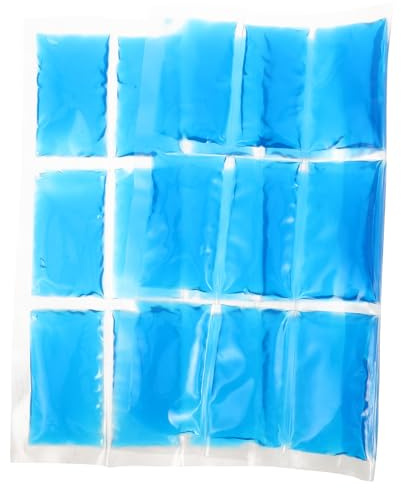 NUOBESTY Bolsa de Hielo Reutilizable Gel Azul, Ligera Prueba de Fugas para Neveras y Viajes, Acumulador de Frío Flexible y Duradero