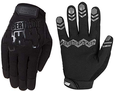 Seibertron Anti Slip oviktade baskethandskar bollhanteringshandskar (basketball träning hjälp) eller körhandskar Youth Size Black Youth L