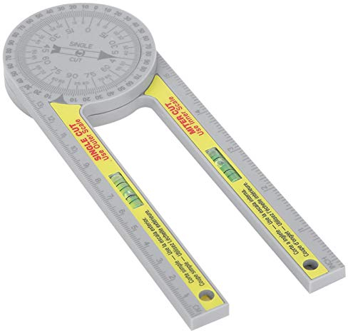 Transportador de sierra ingletador,Medidor de ángulo de carpintería, regla de medidor de ángulo Instrumentos de medición de goniómetro de carpintería de alta precisión 360°