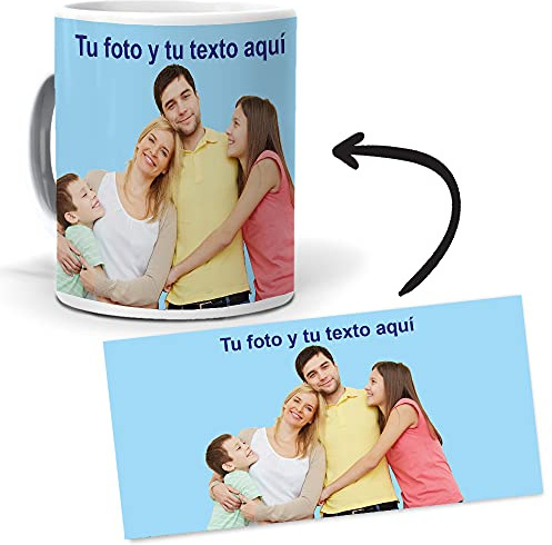 mundohuevo Taza Personalizada con Foto y Texto. Regalo Original Exclusivo Imagen Personalizada.