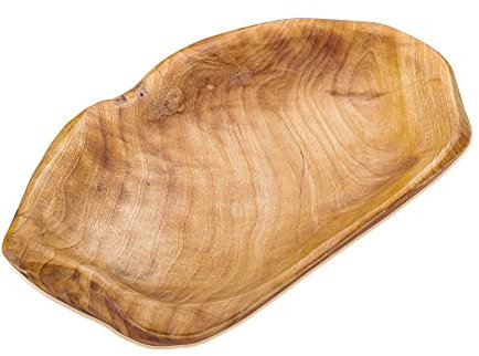 Top Plaza - Cestino per frutta in legno, per pane, frutta, snack e caramelle, per famiglie, oggetti unici in legno irregolari, decorazione artistica per soggiorno, cucina, piano di lavoro #2