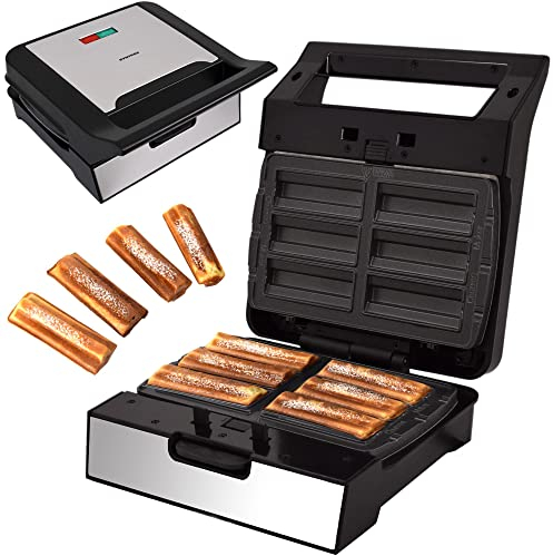 Syntrox Germany MM-1400W-Gusto-Churros Maker für 6 Churros - Mit Wechselplatten System