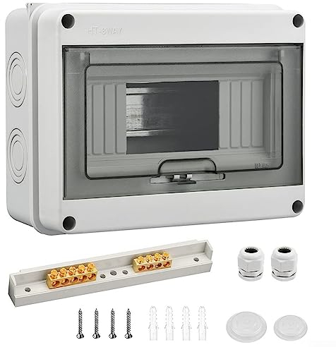 Outdoor Wasserdichter Verteilerkasten Aufputz Verteilerkasten IP65 Sicherungskasten Verteilerkasten 1-reihig 8 Module