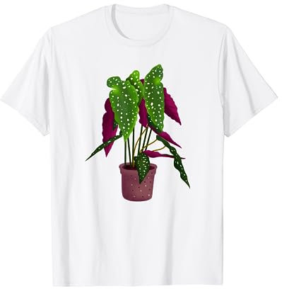 Cute Begonia Maculata houseplant in the pot floral for girl T-Shirt