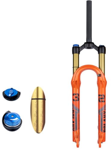 TS TAC-SKY Leichte Magnesiumlegierung Schnellspanner Fahrradgabel 27.5/29inch 120mm Federweg Öl Fahrrad Luftgabel Luftfederung (Color : Orange, Size : 29 inch Straight Manual)