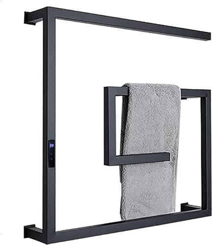 Scalda asciugamani Portasciugamani Riscaldato Elettrico Da 59 W, Portasciugamani Riscaldato A Parete For Bagno In Acciaio Inossidabile 304 Con Timer/controllo Della Temperatura, Radiatore Scaldasalvie