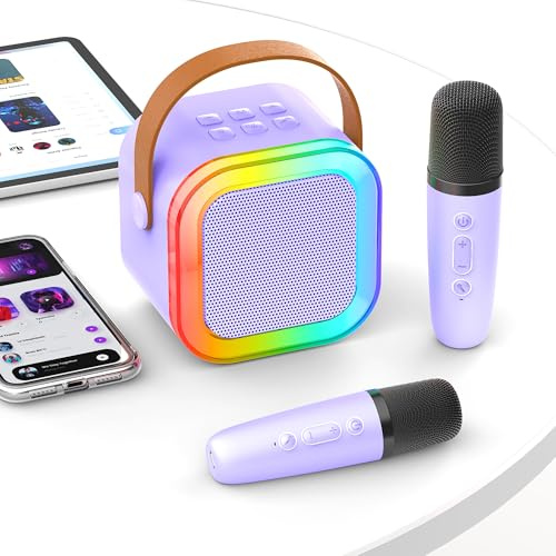 Karaoke Maschine Kinder mit 2 Karaoke Mikrofon Kinder: [Neueste] Kinder Karaoke mit 2 Mikrofonen - Karaoke Anlage - Mini Karaoke - Geschenke für Mädchen - Musikinstrumentzubehör Spielzeug