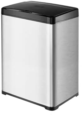 yixinzi-2024 Bote de Basura Sensor Inteligente Cubo de Basura de 30 litros con Tapa, Gran Cocina Comercial, hogar, Hotel, Centro Comercial, Sensor Inteligente de Cubo de Basura Papeleras(Silver)