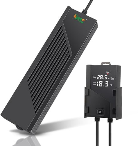 hygger Aquarium Heizstab 300W,Einstellbare Digitale Heizung für Aquarium,Aquarium Heizer Submersible Aquarium Heater with LED Extern Control,Fish Tank Heater für 152–302L Freshwater Tank