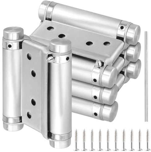 MUNGHOK 4 Stück 75mm Pendeltürscharnier Edelstahl, Saloontür Scharniere Edelstahl Pendeltürband Türscharniere Türband für Café, Saloon, Gartentür, Holztüren, 2 Paar