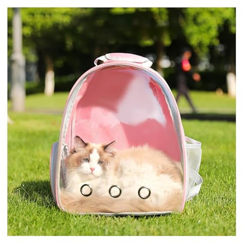 LYXLBX Raumkapsel Katzenrucksack, Tragbare Haustier Reisetasche für Katzen & Kleine Hunde, Atmungsaktives Belüftetes Design mit Bubble-Fenster,Perfekt für Ausflüge, Reisen und Tierarztbesuche