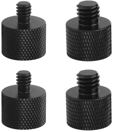 MEXRUMI 4 Stück Gewindeadapter 3/8“ Auf 1/4“ & 1/4“ Auf 3/8“ Stativ Adapter Aus Aluminiumlegierung Kameraschrauben Adapter Für Lautsprecher Stative Lampenstative Kamerastative Mikrofonstativ