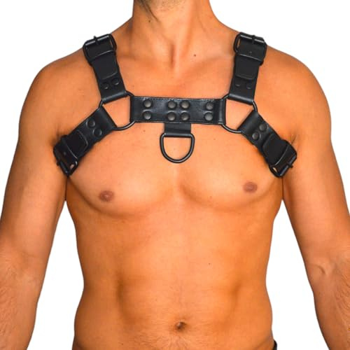awanstar 6753 Herren Lederharness aus echtem leder Brust Harness Punk Männer Brust Geschirr Punk Gothic Fetisch Bandage Kostüme Brustgeschirr Gay