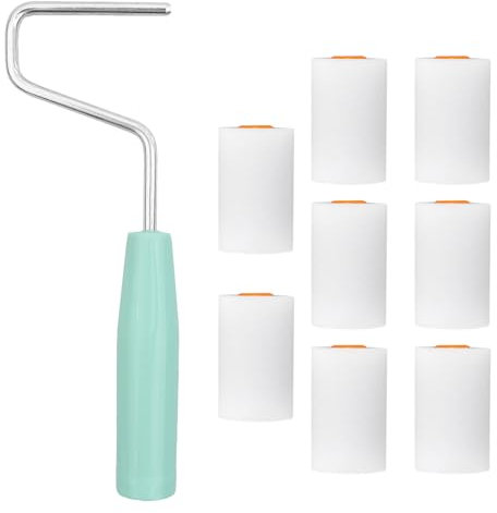 Set di 9 rulli per pittura,con 8 Rullini Ricambio,rullo per pittura in Schiuma,per superfici lisce,Perfetto per Muri ristrutturazione