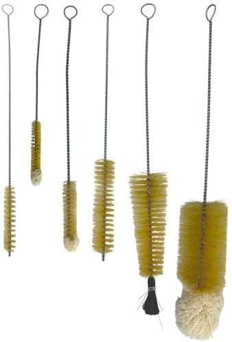 6 x Set MAAJ FLASCHENBÜRSTE/TÜLLENBÜRSTE/DRAHTBÜRSTE Ø5/10/15/20/25/60 - Made IN Germany