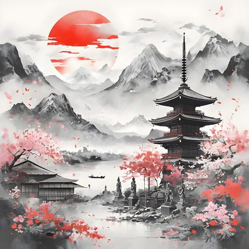 20 servilletas de papel con diseño de Asia Japón y China Templo. También para 'decoupage' (33 x 33 cm)