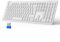 TECKNET Wireless Keyboard, Rechargeable 2.4GHz USB Bluetooth Keyboard for 4 Multi Devices, Ultra Slim Full Size UK Layout Keyboards for Laptop, Computer, Tablet, Desktop, Phone (White)