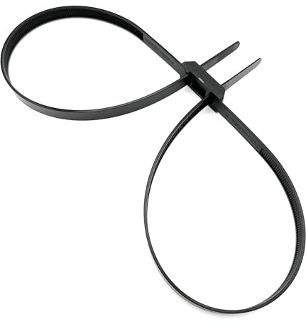 Boltza® Puños dobles de nailon resistente, 13 mm x 900 mm, bridas de doble bucle, resistentes a los rayos UV y al calor, resistencia de 180 kg, cierres de cable de grado industrial (5)