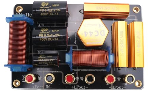 Kdouehg Divisore di frequenza audio 550 W, divisore di frequenza, altoparlante via, crossover 15-12 potenza palcoscenico, divisore di frequenza ad alte prestazioni