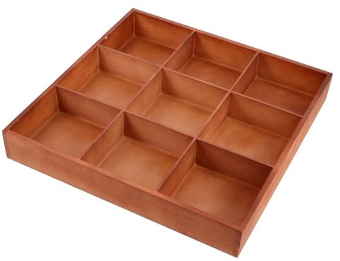 MAGICLULU Holzbox Mit Fächern Für Aufbewahrung Im Büro Und Küche Als Kosmetikdisplay Oder Teebeutel-organizer Aus Robustem Holz Für Ordnung Und Dekoration