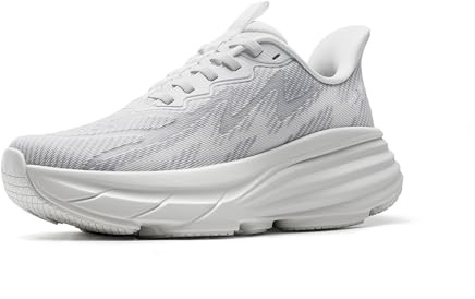 ALLSWIFIT Women's Slip On Walking Shoes Hands-Free Cushion Running Tennis ActiveSolid Non-Slip Comfortable Workout Gym Athletic Fashion Sneakers,Size 9,White,AWUMRS2512