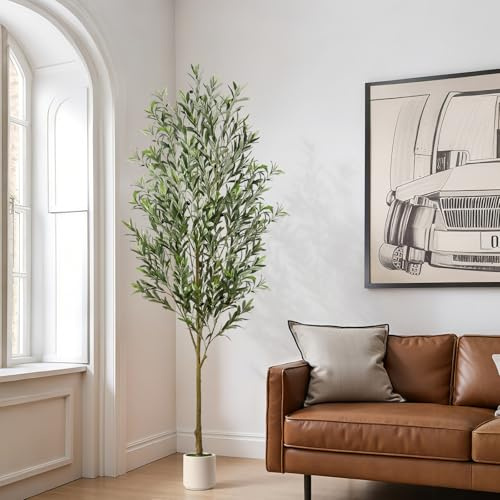 Alupssuc 210cm Olivenbaum Künstlich, Künstliche Pflanzen, Kunstpflanze Groß
