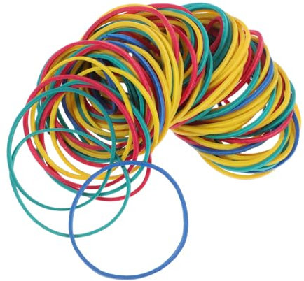 HOMSFOU 400pezzi Elastici in Gomma Assortiti Colorati Ad Elasticità Per Ufficio Artigianato Industriale Raggruppamento e Organizzazione